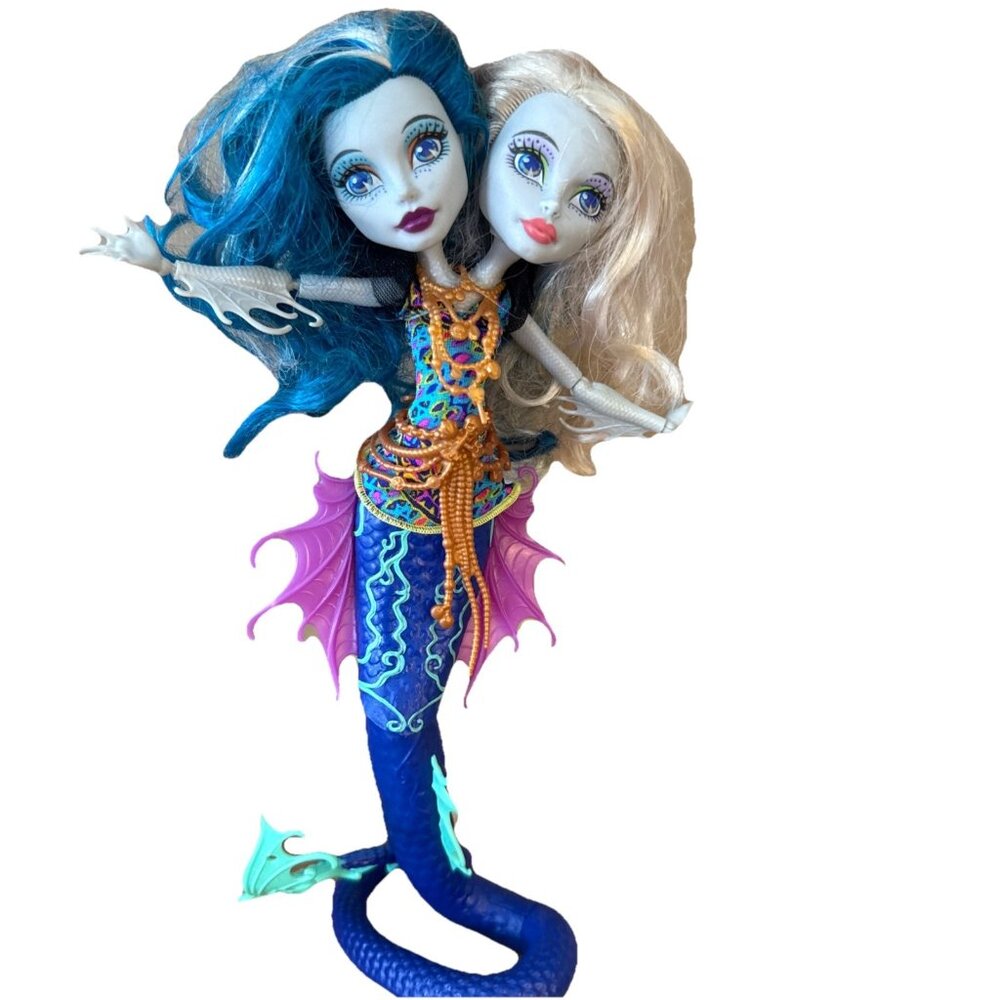 Monster High Peri Pearl Great Scarier Reef Serpentine Serpent Two Headed Doll